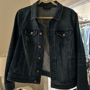 Talbots Indigo Denim Jacket with Bronze Buttons